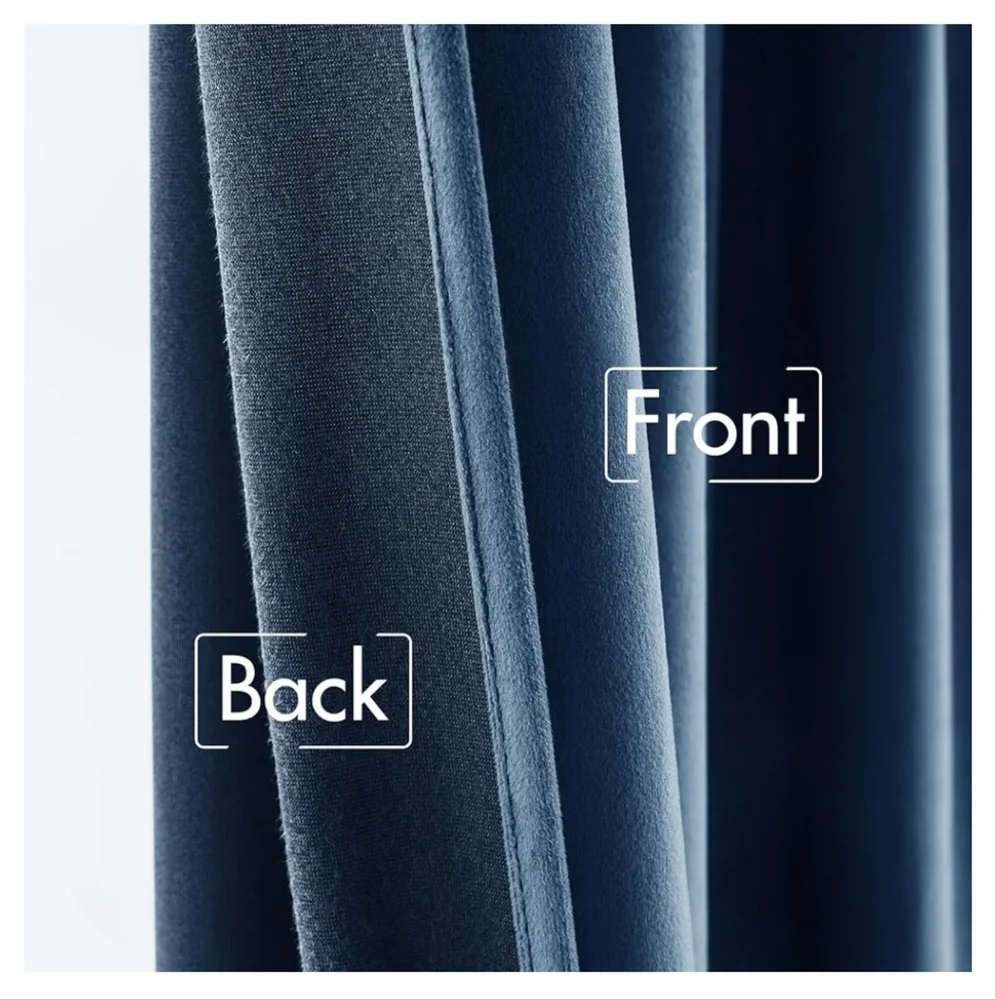 Elegant Navy Blue Curtains 2 Panels